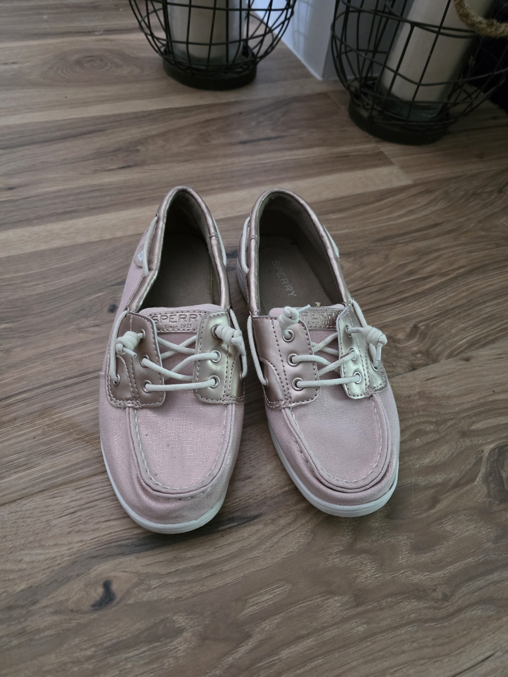 Sperry Women's Light Pink Canvas Boat Shoes